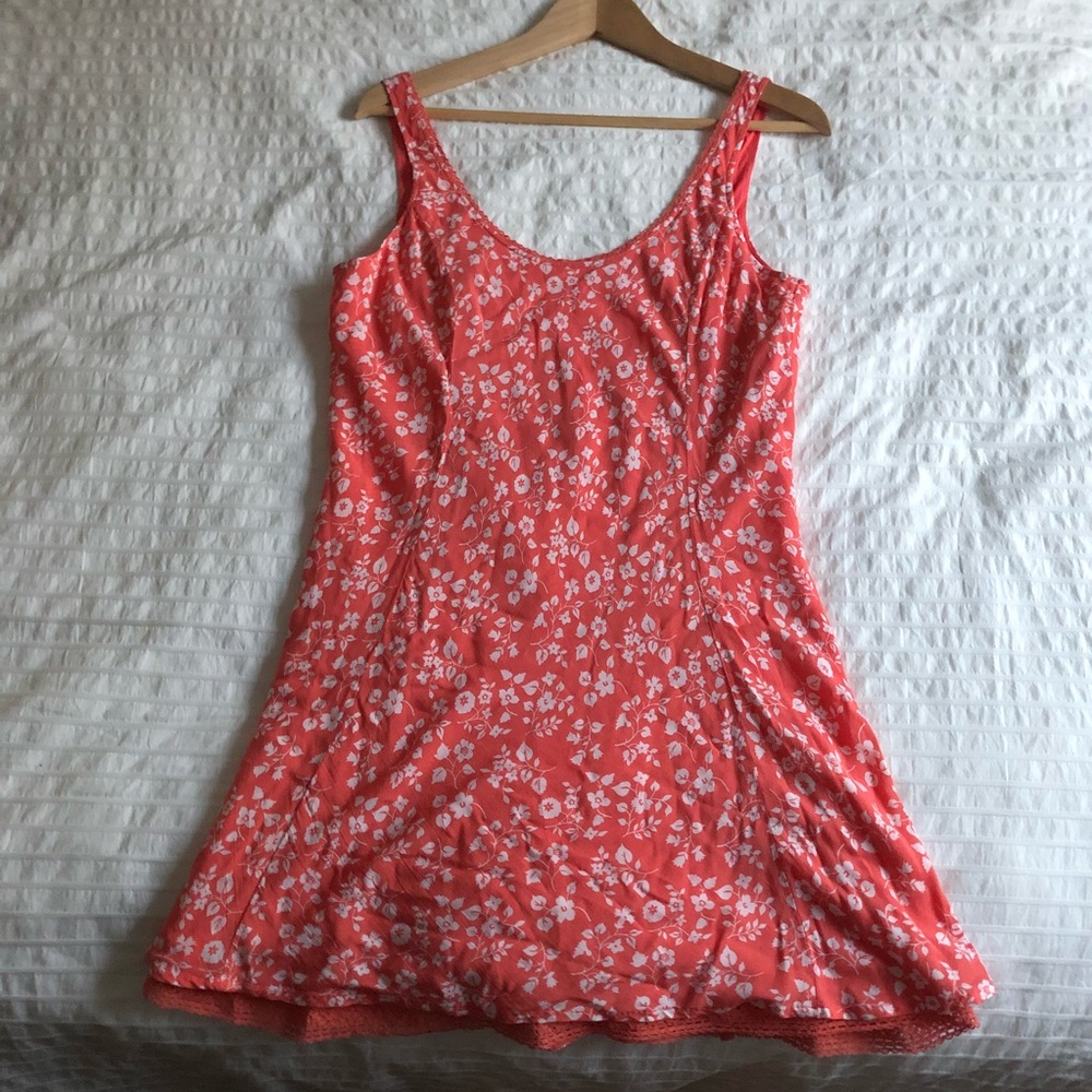 Hollister Orange Flower Print Dress